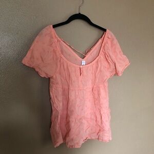 Old Navy Lightweight Peach Blouse Size M